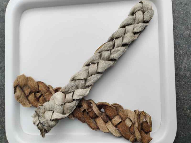 Cow Skin Braid Small 2