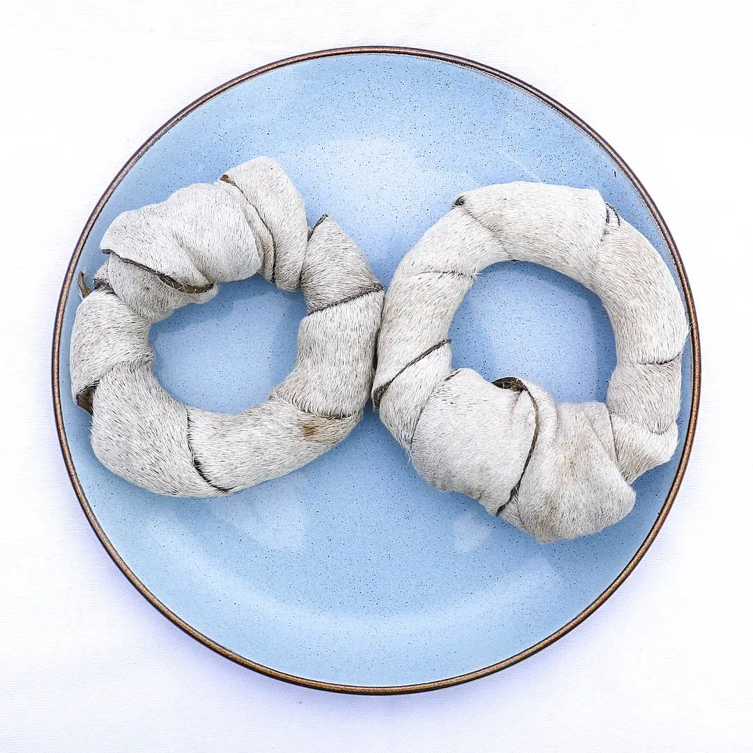 Cow Skin Rings (1) cow skin ring chew